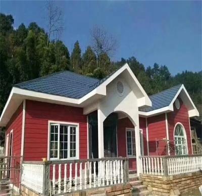 China Prefab Villa Fabricated Steel Cast House Prefab House Luxury Molding House with Door Light Steel Villa Beautiful Entry Large Double Bedroom Villa for sale