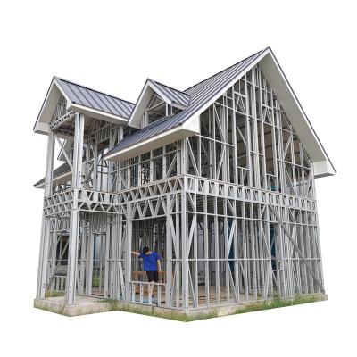 China Villas De Barberia Light Modern Luxury Prefab Light House Steel Frame Ready Made Steel Villa for sale