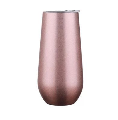 China Custom Viable Insulated Stainless Steel 6oz Champagne Tumbler Swig for sale