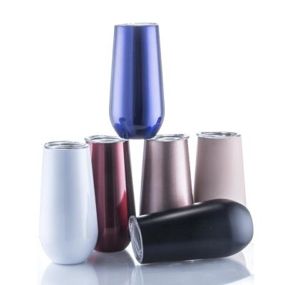 China Sustainable Stainless Steel 6 oz Champagne Fashion Tumbler Swig Tumbler for sale