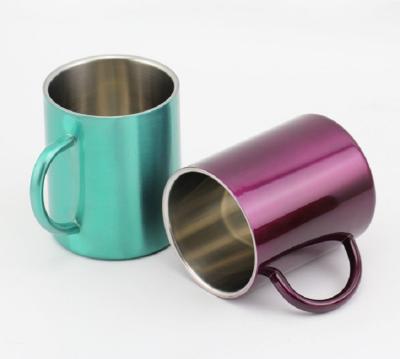 China Custom Sustainable Small Capacity Double Wall Factory Stainless Steel Coffee Mug Personalized For Promotion for sale