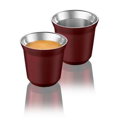 China Sustainable 80 160ml Double Wall Stainless Steel Espresso Cup for sale