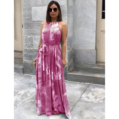 China Anti-static New Products Recommended Spring Summer Dress American Style A-Line Dress Loose Sleeveless Long Dress for sale