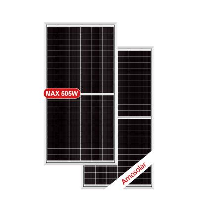 China Solar Power System Amosolar New Technology 182mm 480w 485w 490w 495w 500w 505w Chinese Factory Solar Panel Ready To Ship for sale