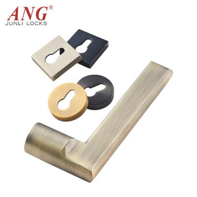 China Wholesale Durable High Security Bedroom Square Zinc Alloy Head Around Key Indoor Mute Universal Wooden Door Slot Lock for sale