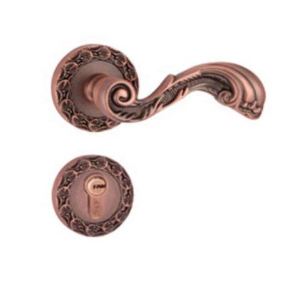 China European style door zinc alloy door handle anti-lifting anti-theft antique lock for apartment room aluminum door or wooden door for sale