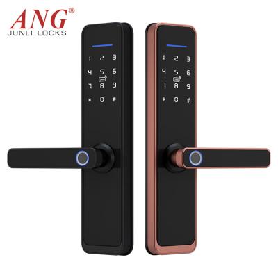 China Apartments home office hotel electronic hotel advanced APP smart access wifi fingerprint handle smart door lock for sale