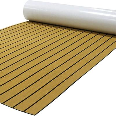 China New Design Best Ocean UV Resistant Hot Selling UV Resistant Faux Teak Sheet Marine Flooring Boat Yacht Decking Mat for sale