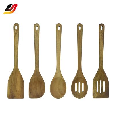 China Sustainable Wooden Utensils, Large Kitchen Cookware Set For Non Stick Cookware Natural Acacia Wood, Durable Seamless Kitchen Tools for sale