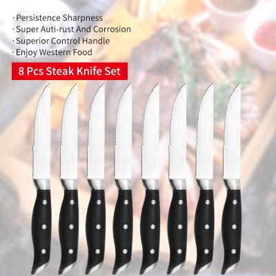 China 4.5 Inch Top Selling Viable OEN and ODM Stainless Steel Blade Steak Knife Set Serrated Steak Knife for sale