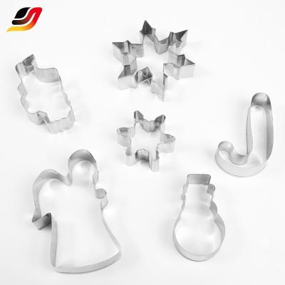 China Sustainable Christmas Holiday Stainless Steel Cookie Cutter DIY Custom 6 Piece Baking Mold for sale