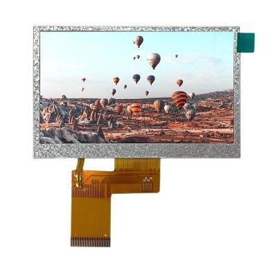 중국 4.3인치 TFT LCD 디스플레이 480x272 40 핀 LCD 디스플레이 500 Cd/M2 RGB 인터페이스 판매용