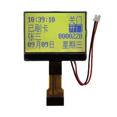 China 2Ecrã LCD de 0,4 polegadas 350 Cd/M2 20 pin LCD 128X64 STN/Modo Amarelo-Verde à venda