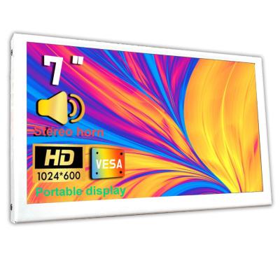 Китай 300 Cd/m2 LCD Монитор 7 дюймовый портативный сенсорный экран Монитор 1024x600 продается