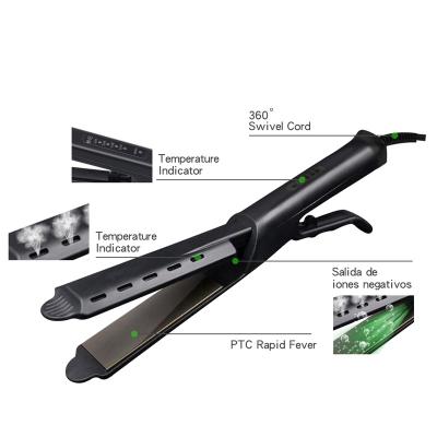 China Popular Best Selling Professional Fast Styling Ceramic Hair Straightening Iron Dropship Portable Ionic Hair Straightener for sale