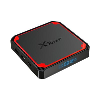 China Powerful AC HDR 4K H.265 X96MINI+ Media Player Heat Dissipation X96Mini+ S905W4 TV Box 2.4G/5Ghz Wifi Box 2gb 16gb Android 9.0 TV Set Top Box for sale