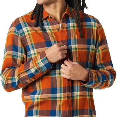 China Wholesale Oversized Appropriate Anti-pilling All Season Casual Long Sleeve Plaid Checked Flannel Mens Shirts for sale