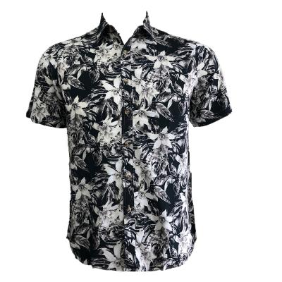 China Custom Designer Anti-pilling 100% Cotton Button Down Fashion Printed Summer Hawaii Floral Casual Beach Shorts Set Mens Shirts for sale