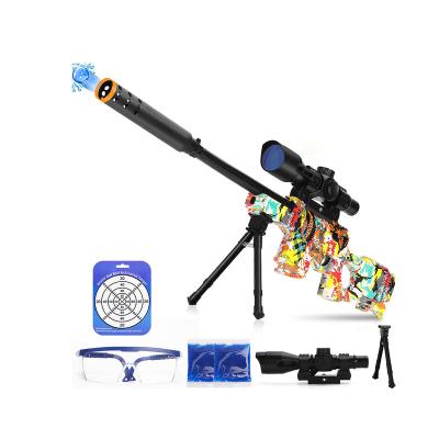 China Manual Toy AWM Gel Electronic Ball Blaster Splatter Gun Toy with 12000 Gel Water Beads for Outdoor Activities Shooting Team Game for sale