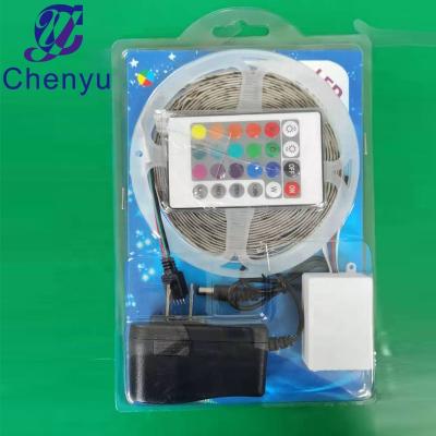 China pvc led remote control holiday 2835-54l christmas 24#rgb lamp with blister box waterproof 4m 2835pm for sale