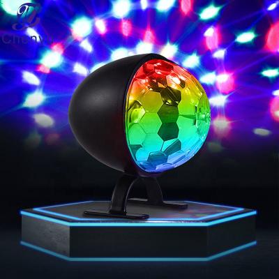 China KTV RGB LED Color Changing Disco Seven Color Rotating Led Stage Light Mini Magic Ball Light for sale