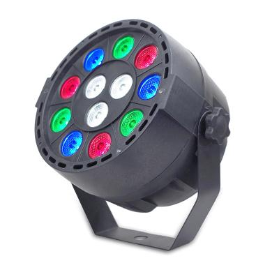 China Sound Activated KTV 12LEDs 12W RGB Disco Ball Stage Light Christmas Spotlight for sale