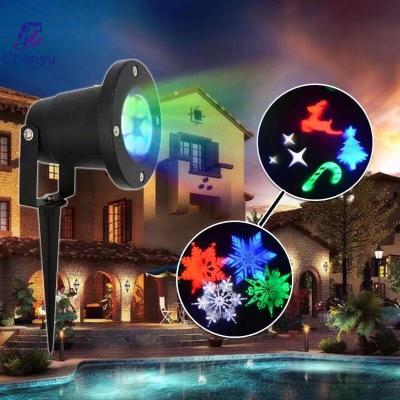 China Outdoor Lighting RGB Christmas Lawn Lamp Movie Card LED Projection Lamp Snowflake Outdoor Spotlight for sale