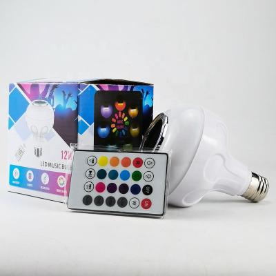 China USB MINI DISCO LIGHT Wireless Speaker Bulb 12W Led Remote Control Smart E27 Music Player Light for sale