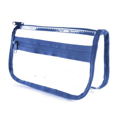 China Schools & Offices Promotional Pencil Bag Transparent Students See Though Clear PVC Pen Pouch for sale