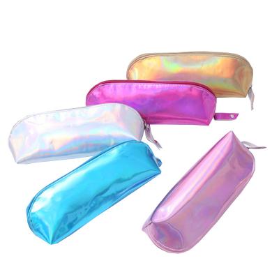 China Schools & Clear PU Leather Case Offices School Pencil Bag Pen Holder Laser Tassels Pencil Bag In Stock for sale