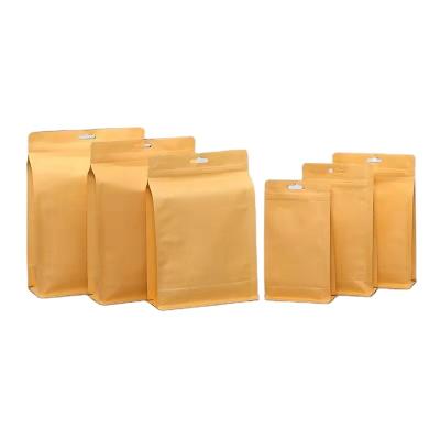 China Water Proof Recyclable Eco Friendly Biodegradable Zipper Kraft Paper Food Packaging Resealable Bags for sale