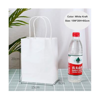 China Recyclable Shopping Paper Bags With Handles Recyclable Environmental Storage Bag For Gift Shop Retail Packaging for sale