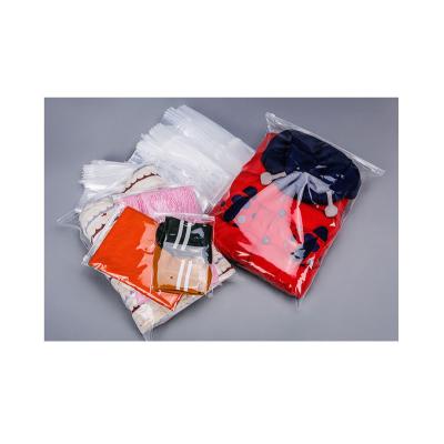 China Poly Logo Print Zipper Slide Biodegradable Plastic Ziplock Bag Recyclable Custom Clear T-shirt Apparel Poly Bag for sale