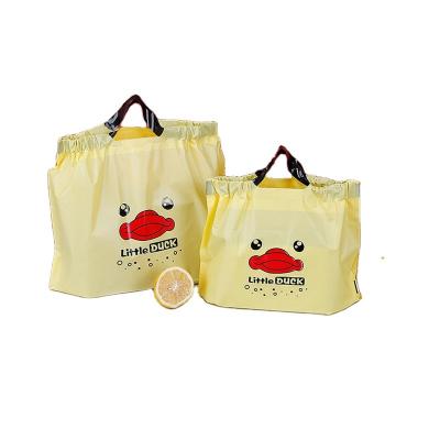 China Factory Direct Sales CPE Disposable Fast Food Takeaway Drawstring Bag Outdoor Waterproof Packaging Bag for sale