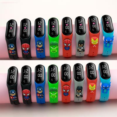 China Automatic Date Cartoon Animal Kids Watch Band Kids Led Doll Waterproof Wristband M3 Watch Toy For Kids for sale