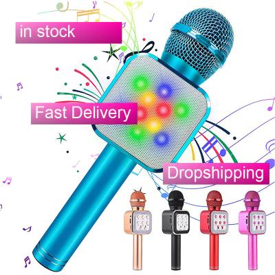 China Portable Handheld Karaoke Player Tooth Karaoke Wireless Blue Microphone For Kids Adults With Karaoke Machine Portable Handheld Birthday Speaker Home Party (ws1818) for sale