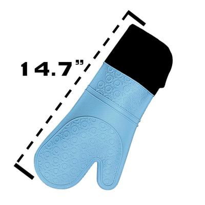 China Higher Customized BBQ Grill Heat Resistant Oven Mitts Heat Resistant Glove For Cooking Fashion Baking Cotton for sale