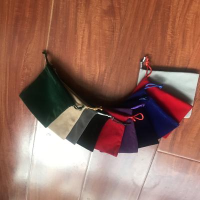 China 2019 Plain Recyclable Drawstring Velvet Small Twine Bag for sale