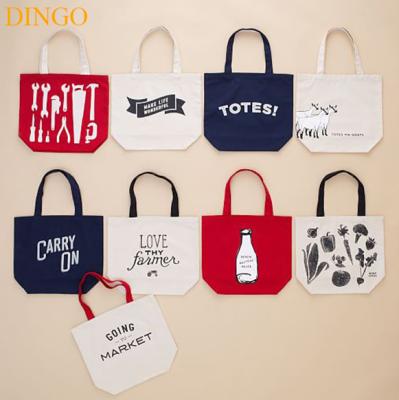 China OEM Production Shopping Handled Tote Bag , Standard Size Custom Canvas Tote Bag for sale