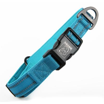 China 2022 Viable Black/Reflective Nylon Series SG Series Royal Blue Nylon Dog Webbing Collar for sale