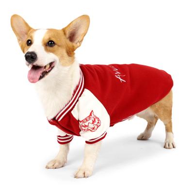 China Stocked OEM/ODM Pet Sports Coat Sweatshirt Mascotas Clothing Luxury Warm Baseball Outdoor Cold Hoodie Dog Resistance Embroidery Roupas for sale