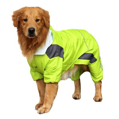 China Fashion OEM/ODM Fashion Dog Rain Coat Outdoor Adjustable Pet Safe Reflective Raincoat PVC Split Medium And Large Dog Raincoat for sale