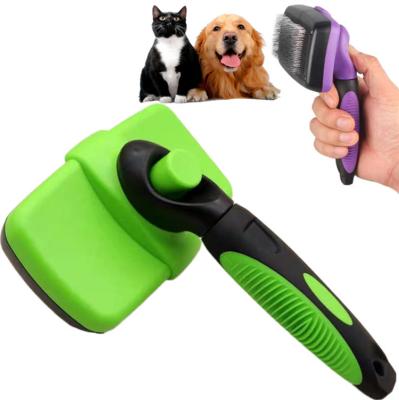 China Wholesale Stocked OEM/ODM Pets Deshedding Massage Comb Cleaning Molding Slicker Grooming Brush Cat Pet Dog Hair Removal for sale