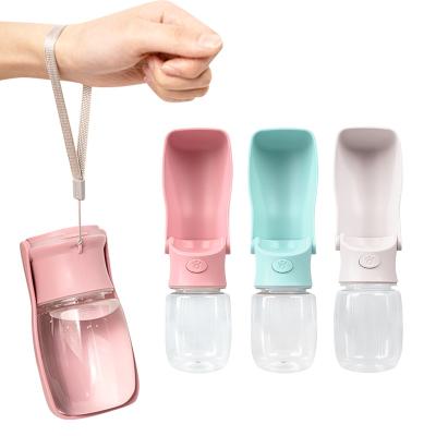 China OEM/ODM Pet Drink Dispenser Portable Non-Automatic Collapsible Travel Proof Collapsible Travel Outdoor Cat Dog Water Bottle For Riser for sale