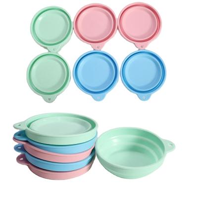 China OEM/ODM Pet Feeder Silicone Pet Food Sustainable Collapsible Water Bowl Collapsible Travel Cat Dog Bowl for sale