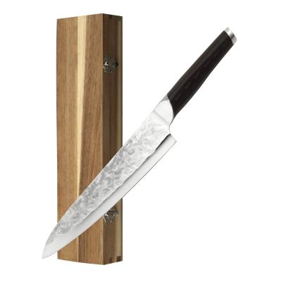 China AUS-10 Viable Japanese Super Steel Chef Knife - Ultra Sharp Blade - Hammered - Damascus Pattern for sale