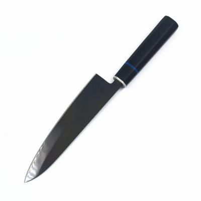 China Viable Steel Chef's Kitchen Knife from Matte Black Titanium Coating Stainless for sale