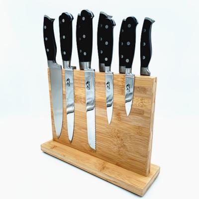 China Viable Double Side Knives Rack Bamboo Knife Rack For Kitchen Cutlery Display for sale