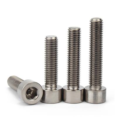 China Professional titanium socket head hex socket head fastening screw supplier din912 gr5 m5 m6 fastening flat screw for sale