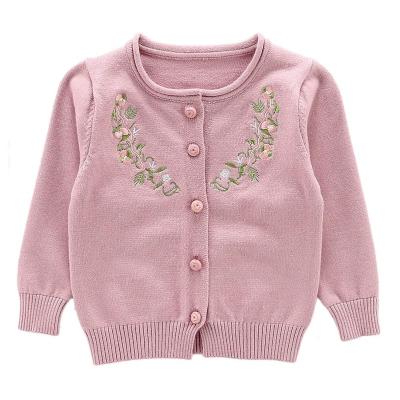 China 2021 Newest Anti-wrinkle OEM ODM Embroidery Design Cotton Toddler Cardigan 2021 100% Knitted Baby's Sweaters for sale